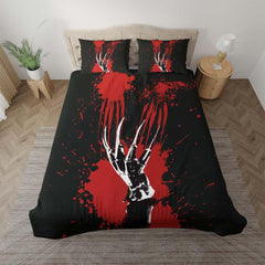 Scary Bloody Claw Duvet Cover Set - Wonder Skull