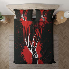 Scary Bloody Claw Duvet Cover Set - Wonder Skull