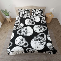 Sinister Looking Skull Pattern Duvet Cover Set - Wonder Skull
