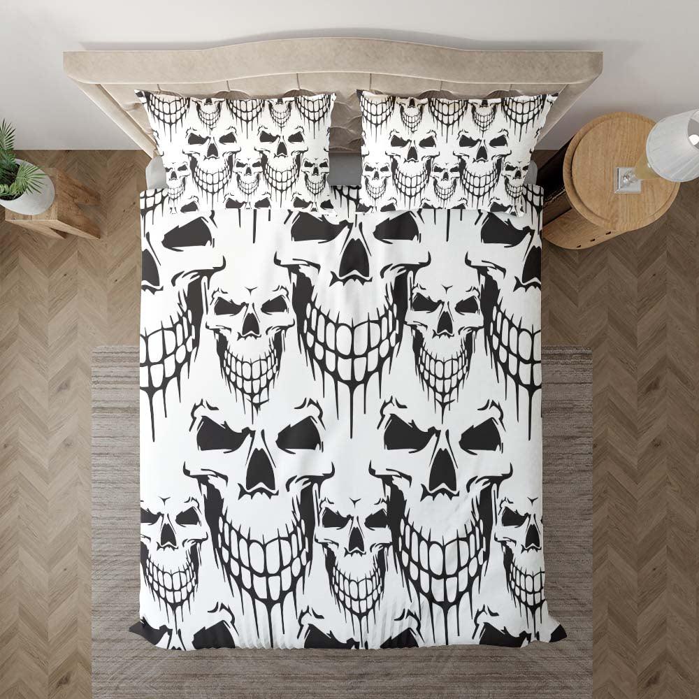 Sinister Looking Skull Pattern Duvet Cover Set - Wonder Skull