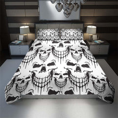 Sinister Looking Skull Pattern Duvet Cover Set - Wonder Skull