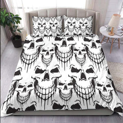 Sinister Looking Skull Pattern Duvet Cover Set - Wonder Skull