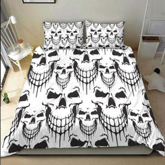 Sinister Looking Skull Pattern Duvet Cover Set - Wonder Skull