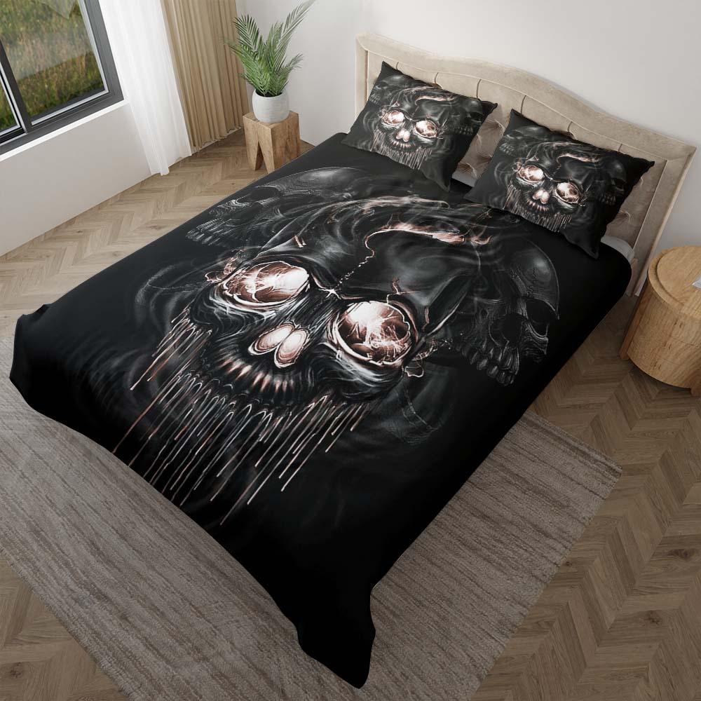 Smoke Melting Skull Duvet Cover Set - Wonder Skull