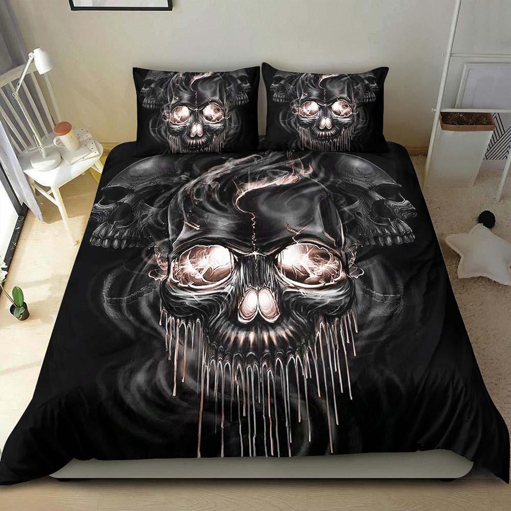 Smoke Melting Skull Duvet Cover Set - Wonder Skull