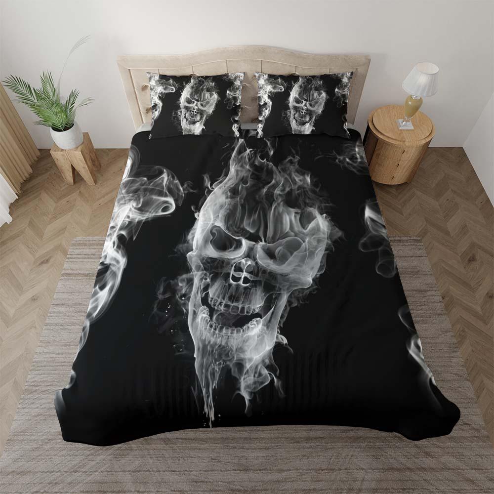 Scary Skull Death Ripping Through Duvet Cover Set - Wonder Skull