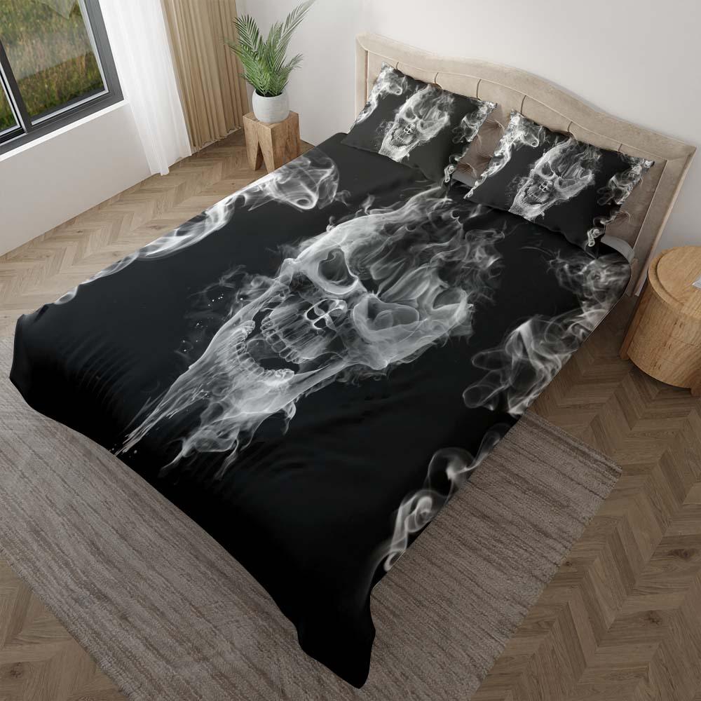 Scary Skull Death Ripping Through Duvet Cover Set - Wonder Skull