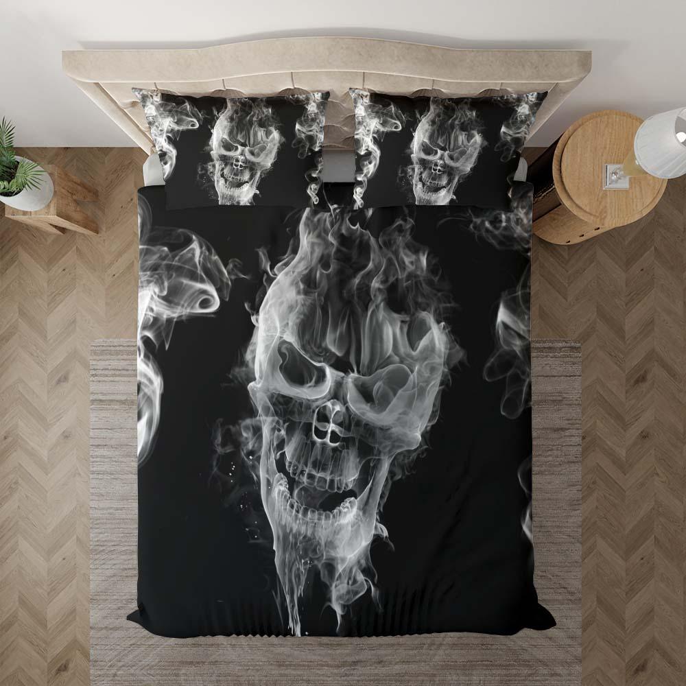 Scary Skull Death Ripping Through Duvet Cover Set - Wonder Skull
