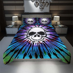 Tie Dye Ghost Skull Duvet Cover Set - Wonder Skull