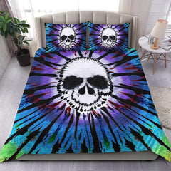 Tie Dye Ghost Skull Duvet Cover Set - Wonder Skull
