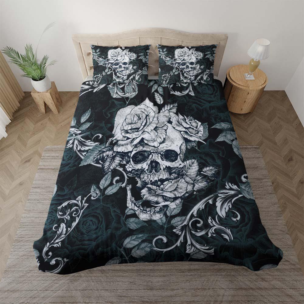 Unique Gothic Skull Duvet Cover Set - Wonder Skull