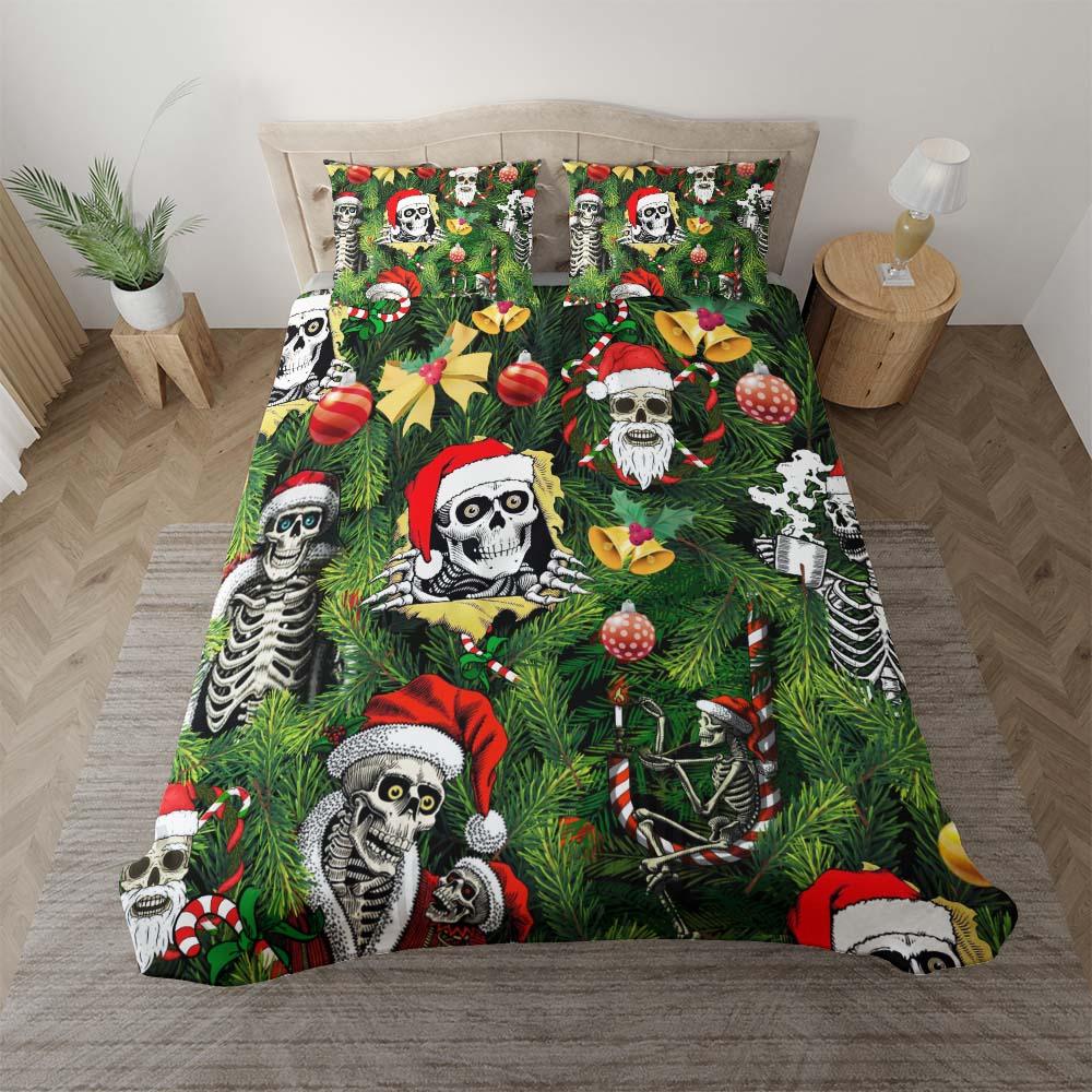 Christmas Skeleton Tree Duvet Cover Set - Wonder Skull