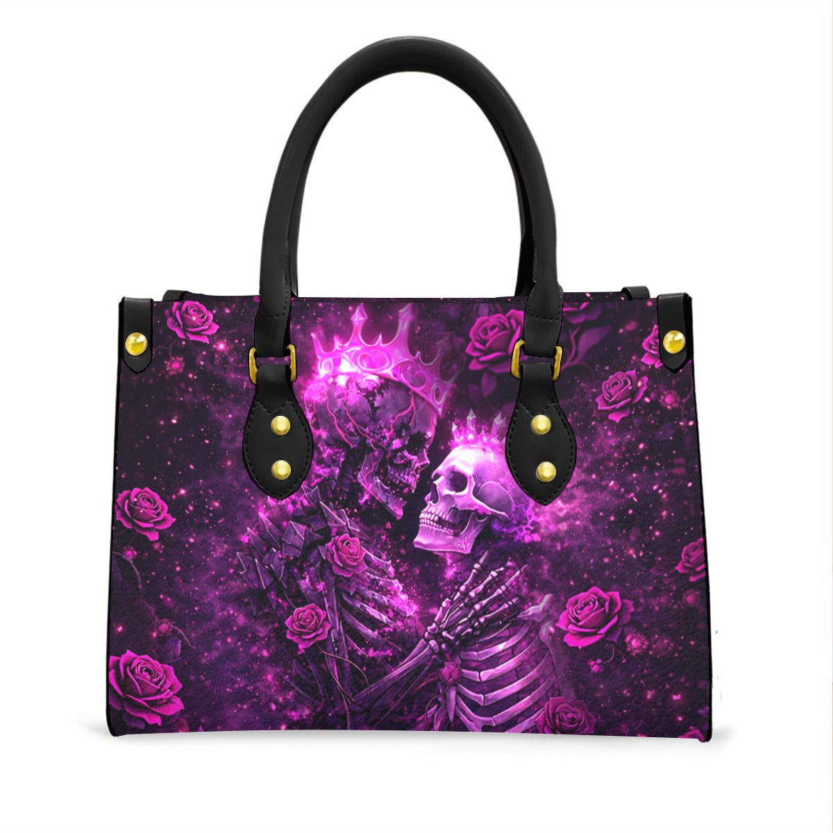 Wonder Skull structured tote bag solves the "I can't find anything in my bag" problem. The roomy interior fits your tablet, phone, wallet, water bottle, umbrella, and cosmetics — without the overstuffed look. Multiple interior pockets keep everything organized, so you're never digging around at checkout. Reinforced rivet corners and quality metal hardware ensure the bag holds up to daily use. Whether you're heading to work, running errands, or catching a flight, this tote keeps you looking put-together.