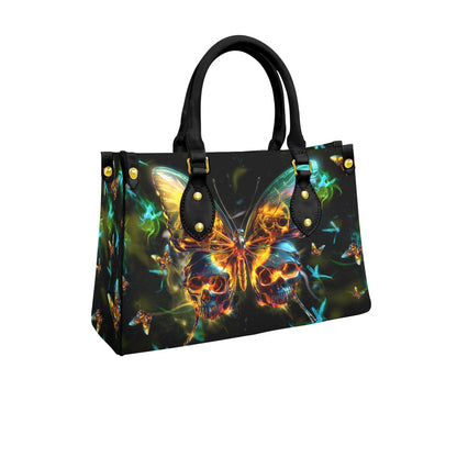 Wonder Skull structured tote bag solves the "I can't find anything in my bag" problem. The roomy interior fits your tablet, phone, wallet, water bottle, umbrella, and cosmetics — without the overstuffed look. Multiple interior pockets keep everything organized, so you're never digging around at checkout. Reinforced rivet corners and quality metal hardware ensure the bag holds up to daily use. Whether you're heading to work, running errands, or catching a flight, this tote keeps you looking put-together.