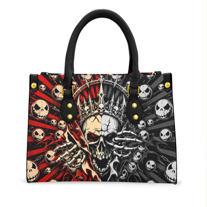 Wonder Skull structured tote bag solves the "I can't find anything in my bag" problem. The roomy interior fits your tablet, phone, wallet, water bottle, umbrella, and cosmetics — without the overstuffed look. Multiple interior pockets keep everything organized, so you're never digging around at checkout. Reinforced rivet corners and quality metal hardware ensure the bag holds up to daily use. Whether you're heading to work, running errands, or catching a flight, this tote keeps you looking put-together.