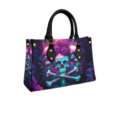 Wonder Skull structured tote bag solves the "I can't find anything in my bag" problem. The roomy interior fits your tablet, phone, wallet, water bottle, umbrella, and cosmetics — without the overstuffed look. Multiple interior pockets keep everything organized, so you're never digging around at checkout. Reinforced rivet corners and quality metal hardware ensure the bag holds up to daily use. Whether you're heading to work, running errands, or catching a flight, this tote keeps you looking put-together.
