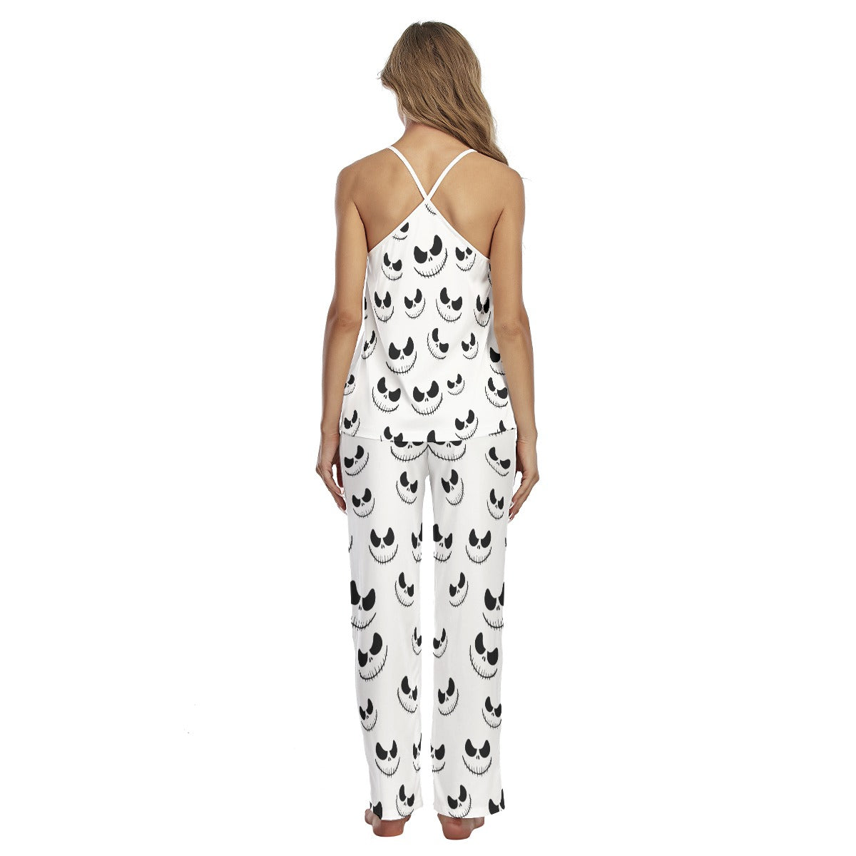 Black Face Art Cami Pajamas Sets For Women Sleepwears Combo