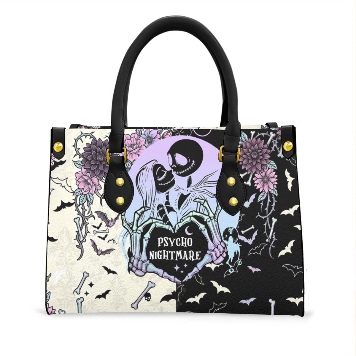 Wonder Skull structured tote bag solves the "I can't find anything in my bag" problem. The roomy interior fits your tablet, phone, wallet, water bottle, umbrella, and cosmetics — without the overstuffed look. Multiple interior pockets keep everything organized, so you're never digging around at checkout. Reinforced rivet corners and quality metal hardware ensure the bag holds up to daily use. Whether you're heading to work, running errands, or catching a flight, this tote keeps you looking put-together.