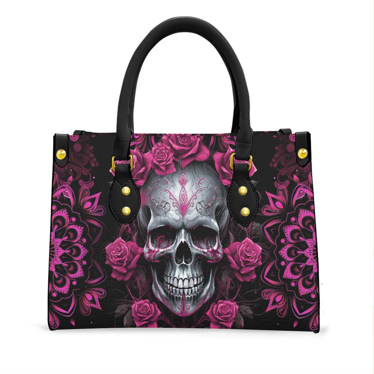Wonder Skull structured tote bag solves the "I can't find anything in my bag" problem. The roomy interior fits your tablet, phone, wallet, water bottle, umbrella, and cosmetics — without the overstuffed look. Multiple interior pockets keep everything organized, so you're never digging around at checkout. Reinforced rivet corners and quality metal hardware ensure the bag holds up to daily use. Whether you're heading to work, running errands, or catching a flight, this tote keeps you looking put-together.