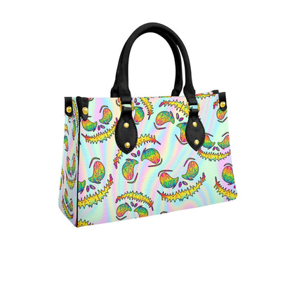 Wonder Skull structured tote bag solves the "I can't find anything in my bag" problem. The roomy interior fits your tablet, phone, wallet, water bottle, umbrella, and cosmetics — without the overstuffed look. Multiple interior pockets keep everything organized, so you're never digging around at checkout. Reinforced rivet corners and quality metal hardware ensure the bag holds up to daily use. Whether you're heading to work, running errands, or catching a flight, this tote keeps you looking put-together.