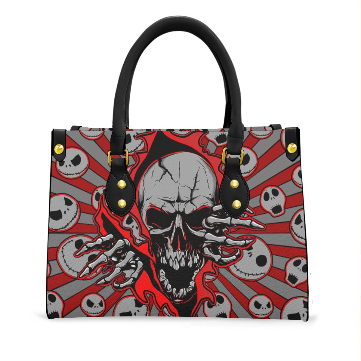 Wonder Skull structured tote bag solves the "I can't find anything in my bag" problem. The roomy interior fits your tablet, phone, wallet, water bottle, umbrella, and cosmetics — without the overstuffed look. Multiple interior pockets keep everything organized, so you're never digging around at checkout. Reinforced rivet corners and quality metal hardware ensure the bag holds up to daily use. Whether you're heading to work, running errands, or catching a flight, this tote keeps you looking put-together.