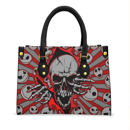 Wonder Skull structured tote bag solves the "I can't find anything in my bag" problem. The roomy interior fits your tablet, phone, wallet, water bottle, umbrella, and cosmetics — without the overstuffed look. Multiple interior pockets keep everything organized, so you're never digging around at checkout. Reinforced rivet corners and quality metal hardware ensure the bag holds up to daily use. Whether you're heading to work, running errands, or catching a flight, this tote keeps you looking put-together.