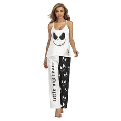 Black & White Art Cami Pajamas Sets For Women Sleepwears Combo