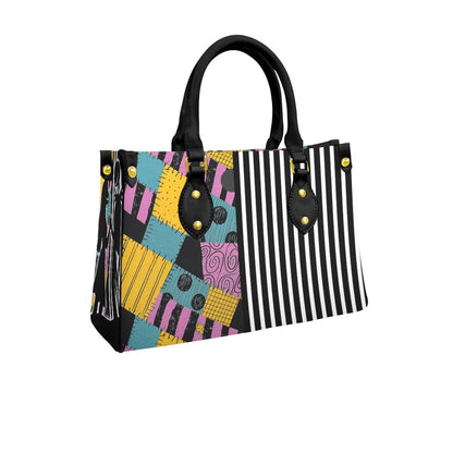 Wonder Skull structured tote bag solves the "I can't find anything in my bag" problem. The roomy interior fits your tablet, phone, wallet, water bottle, umbrella, and cosmetics — without the overstuffed look. Multiple interior pockets keep everything organized, so you're never digging around at checkout. Reinforced rivet corners and quality metal hardware ensure the bag holds up to daily use. Whether you're heading to work, running errands, or catching a flight, this tote keeps you looking put-together.