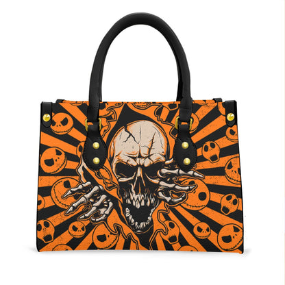 Wonder Skull structured tote bag solves the "I can't find anything in my bag" problem. The roomy interior fits your tablet, phone, wallet, water bottle, umbrella, and cosmetics — without the overstuffed look. Multiple interior pockets keep everything organized, so you're never digging around at checkout. Reinforced rivet corners and quality metal hardware ensure the bag holds up to daily use. Whether you're heading to work, running errands, or catching a flight, this tote keeps you looking put-together.