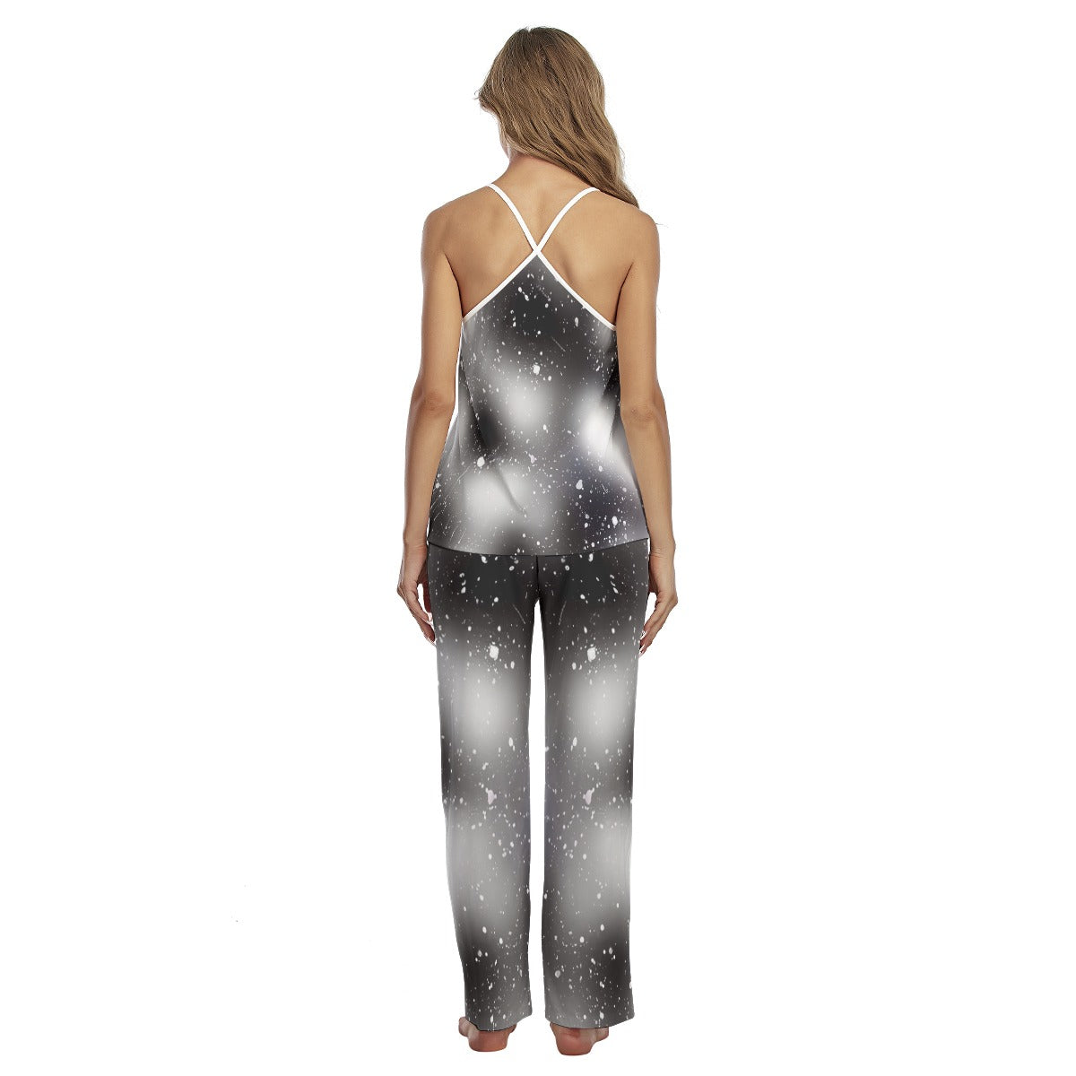 Pink Skull Melting Pajamas Sets For Women Sleepwears Combo