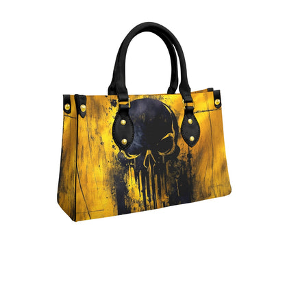 Wonder Skull structured tote bag solves the "I can't find anything in my bag" problem. The roomy interior fits your tablet, phone, wallet, water bottle, umbrella, and cosmetics — without the overstuffed look. Multiple interior pockets keep everything organized, so you're never digging around at checkout. Reinforced rivet corners and quality metal hardware ensure the bag holds up to daily use. Whether you're heading to work, running errands, or catching a flight, this tote keeps you looking put-together.