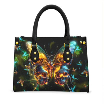 Wonder Skull structured tote bag solves the "I can't find anything in my bag" problem. The roomy interior fits your tablet, phone, wallet, water bottle, umbrella, and cosmetics — without the overstuffed look. Multiple interior pockets keep everything organized, so you're never digging around at checkout. Reinforced rivet corners and quality metal hardware ensure the bag holds up to daily use. Whether you're heading to work, running errands, or catching a flight, this tote keeps you looking put-together.