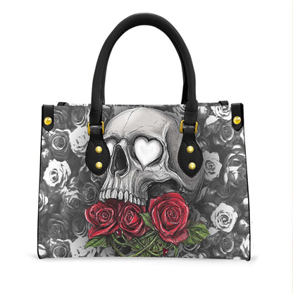 Wonder Skull structured tote bag solves the "I can't find anything in my bag" problem. The aoomy interior fits your tablet, phone, wallet, water bottle, umbrella, and cosmetics — without the overstuffed look. Multiple interior pockets keep everything organized, so you're never digging around at checkout. Reinforced rivet corners and quality metal hardware ensure the bag holds up to daily use. Whether you're heading to work, running errands, or catching a flight, this tote keeps you looking put-together.
