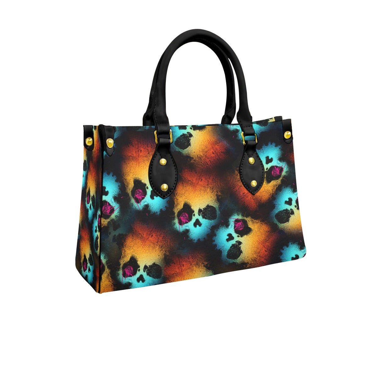 Wonder Skull structured tote bag solves the "I can't find anything in my bag" problem. The roomy interior fits your tablet, phone, wallet, water bottle, umbrella, and cosmetics — without the overstuffed look. Multiple interior pockets keep everything organized, so you're never digging around at checkout. Reinforced rivet corners and quality metal hardware ensure the bag holds up to daily use. Whether you're heading to work, running errands, or catching a flight, this tote keeps you looking put-together.