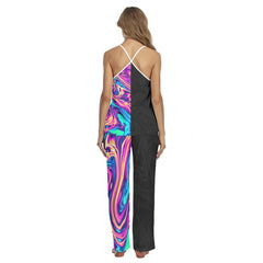 Holographic Art Cami Pajamas Sets For Women Sleepwears Combo