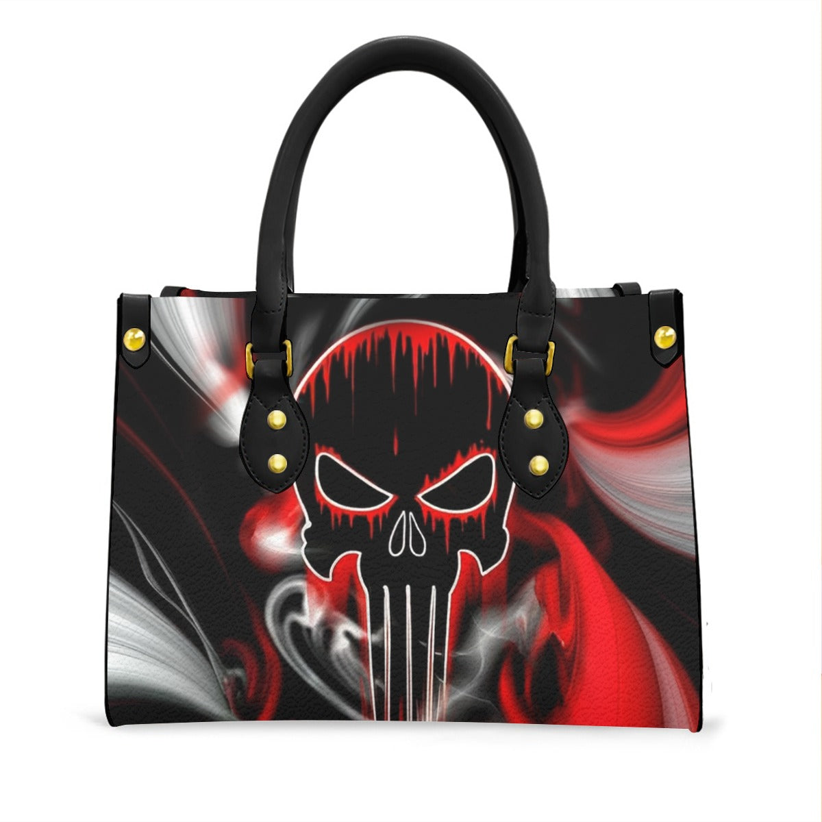 Wonder Skull structured tote bag solves the "I can't find anything in my bag" problem. The roomy interior fits your tablet, phone, wallet, water bottle, umbrella, and cosmetics — without the overstuffed look. Multiple interior pockets keep everything organized, so you're never digging around at checkout. Reinforced rivet corners and quality metal hardware ensure the bag holds up to daily use. Whether you're heading to work, running errands, or catching a flight, this tote keeps you looking put-together.