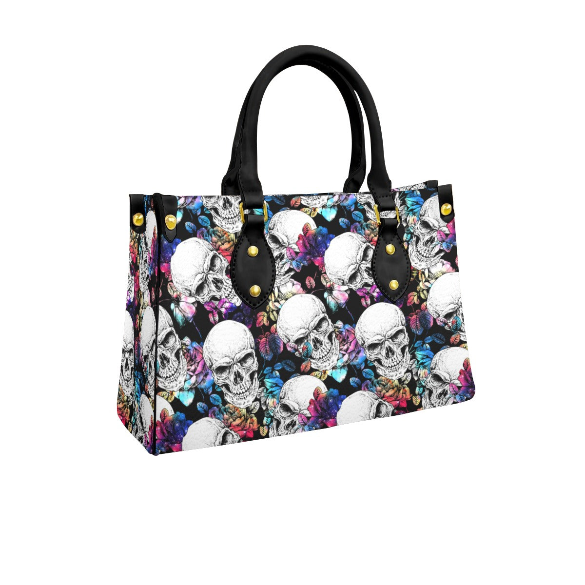 Wonder Skull structured tote bag solves the "I can't find anything in my bag" problem. The roomy interior fits your tablet, phone, wallet, water bottle, umbrella, and cosmetics — without the overstuffed look. Multiple interior pockets keep everything organized, so you're never digging around at checkout. Reinforced rivet corners and quality metal hardware ensure the bag holds up to daily use. Whether you're heading to work, running errands, or catching a flight, this tote keeps you looking put-together.
