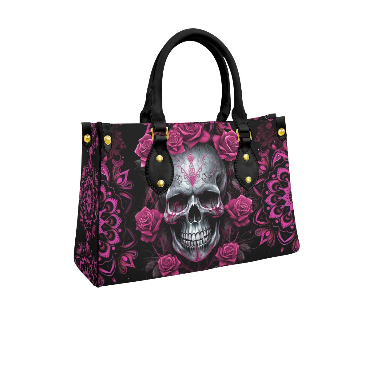 Wonder Skull structured tote bag solves the "I can't find anything in my bag" problem. The roomy interior fits your tablet, phone, wallet, water bottle, umbrella, and cosmetics — without the overstuffed look. Multiple interior pockets keep everything organized, so you're never digging around at checkout. Reinforced rivet corners and quality metal hardware ensure the bag holds up to daily use. Whether you're heading to work, running errands, or catching a flight, this tote keeps you looking put-together.