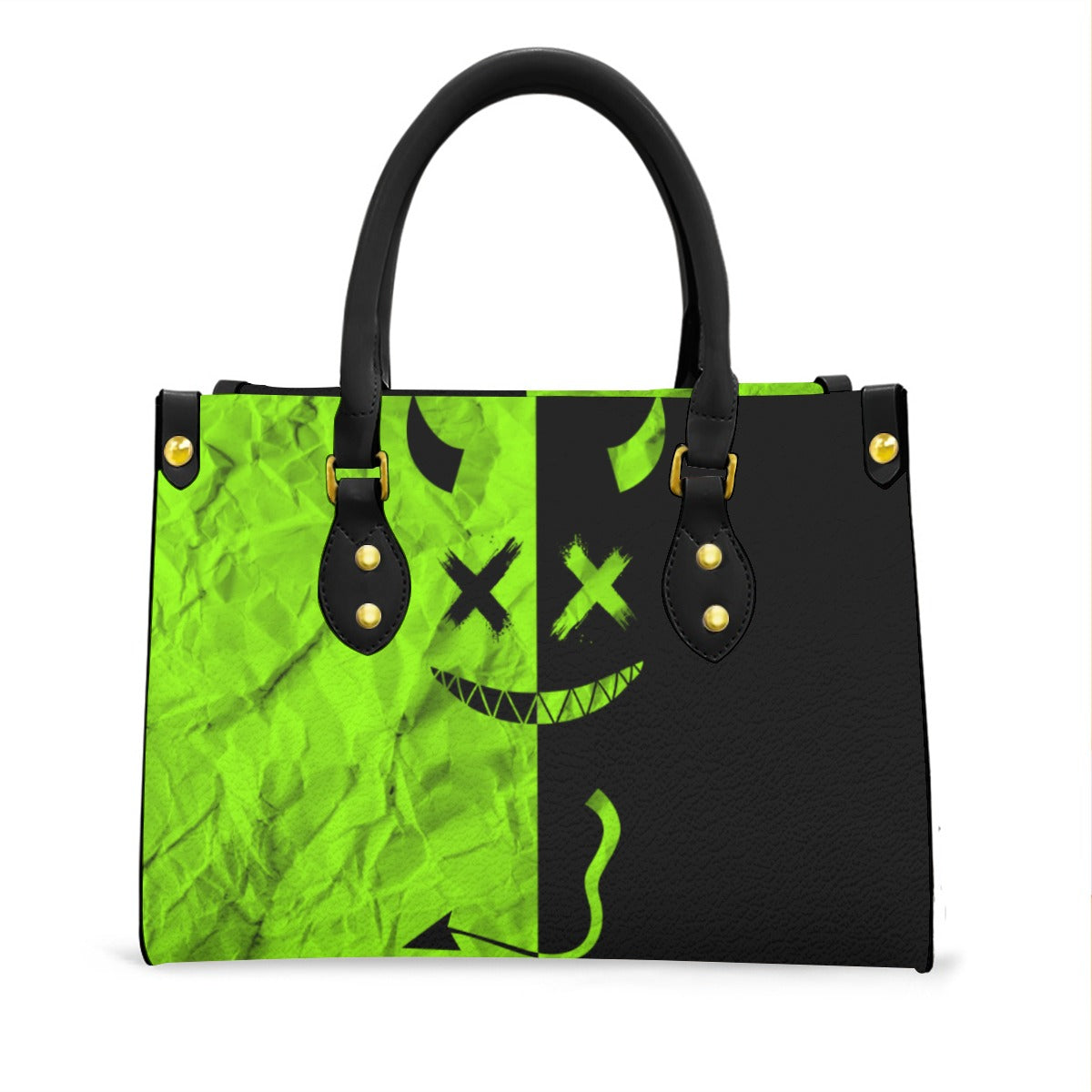 Wonder Skull structured tote bag solves the "I can't find anything in my bag" problem. The roomy interior fits your tablet, phone, wallet, water bottle, umbrella, and cosmetics — without the overstuffed look. Multiple interior pockets keep everything organized, so you're never digging around at checkout. Reinforced rivet corners and quality metal hardware ensure the bag holds up to daily use. Whether you're heading to work, running errands, or catching a flight, this tote keeps you looking put-together.