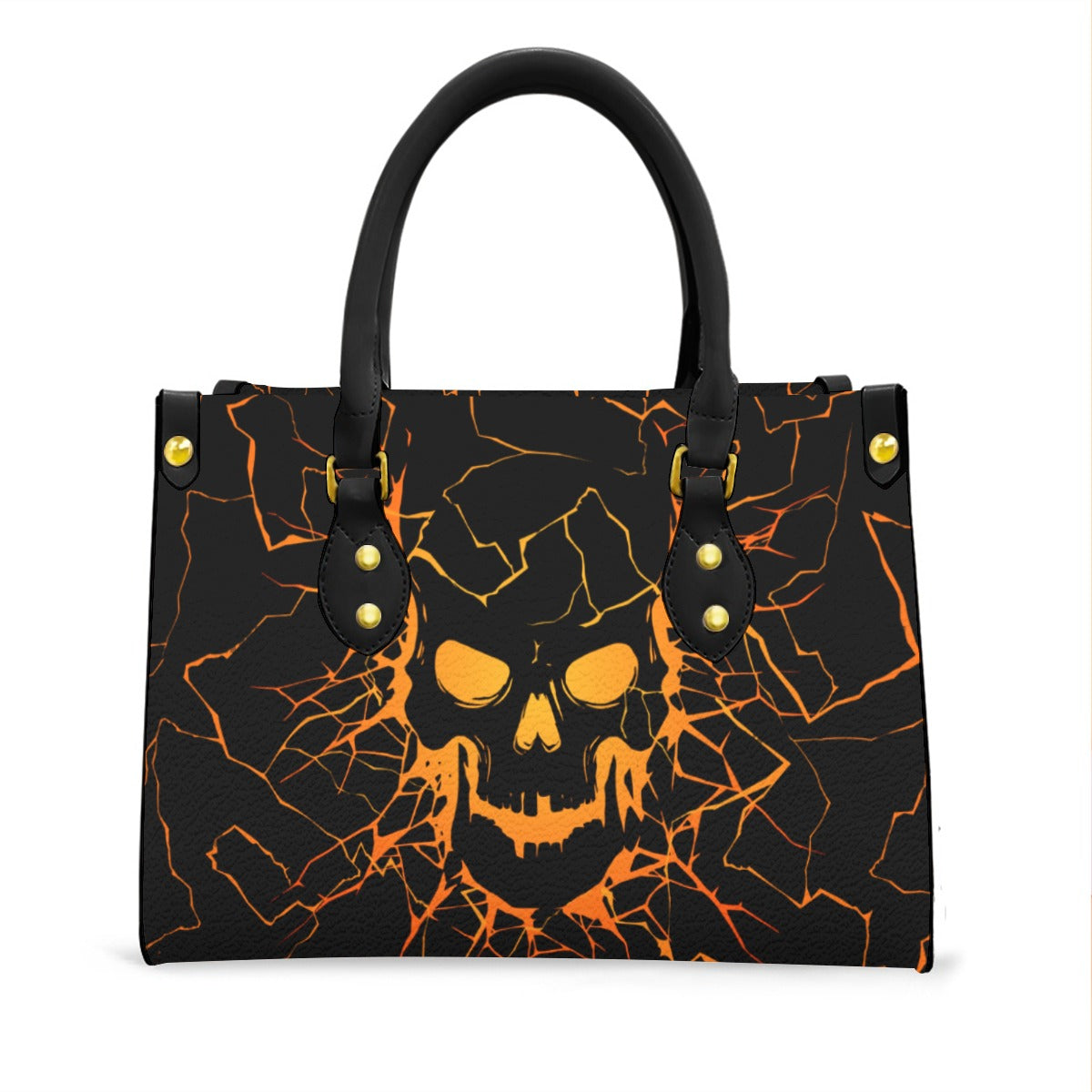 Wonder Skull structured tote bag solves the "I can't find anything in my bag" problem. The roomy interior fits your tablet, phone, wallet, water bottle, umbrella, and cosmetics — without the overstuffed look. Multiple interior pockets keep everything organized, so you're never digging around at checkout. Reinforced rivet corners and quality metal hardware ensure the bag holds up to daily use. Whether you're heading to work, running errands, or catching a flight, this tote keeps you looking put-together.