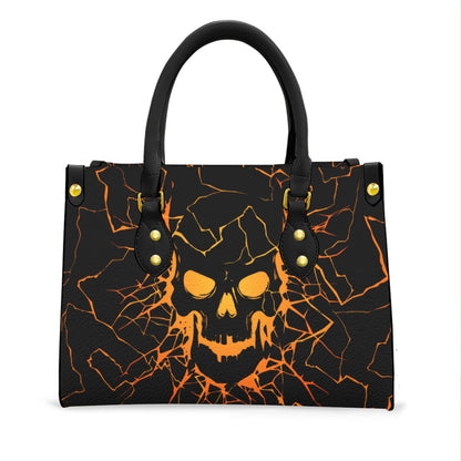 Wonder Skull structured tote bag solves the "I can't find anything in my bag" problem. The roomy interior fits your tablet, phone, wallet, water bottle, umbrella, and cosmetics — without the overstuffed look. Multiple interior pockets keep everything organized, so you're never digging around at checkout. Reinforced rivet corners and quality metal hardware ensure the bag holds up to daily use. Whether you're heading to work, running errands, or catching a flight, this tote keeps you looking put-together.