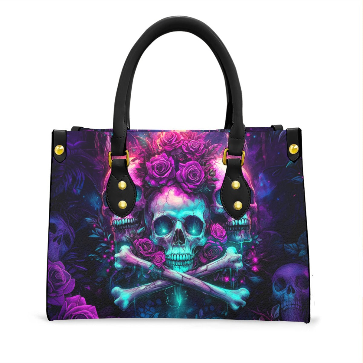 Wonder Skull structured tote bag solves the "I can't find anything in my bag" problem. The roomy interior fits your tablet, phone, wallet, water bottle, umbrella, and cosmetics — without the overstuffed look. Multiple interior pockets keep everything organized, so you're never digging around at checkout. Reinforced rivet corners and quality metal hardware ensure the bag holds up to daily use. Whether you're heading to work, running errands, or catching a flight, this tote keeps you looking put-together.
