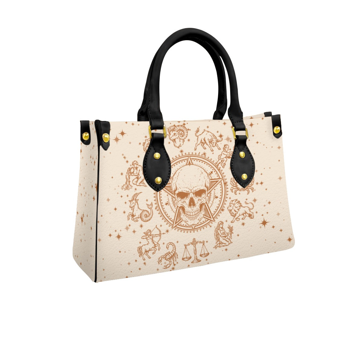 Wonder Skull structured tote bag solves the "I can't find anything in my bag" problem. The roomy interior fits your tablet, phone, wallet, water bottle, umbrella, and cosmetics — without the overstuffed look. Multiple interior pockets keep everything organized, so you're never digging around at checkout. Reinforced rivet corners and quality metal hardware ensure the bag holds up to daily use. Whether you're heading to work, running errands, or catching a flight, this tote keeps you looking put-together.