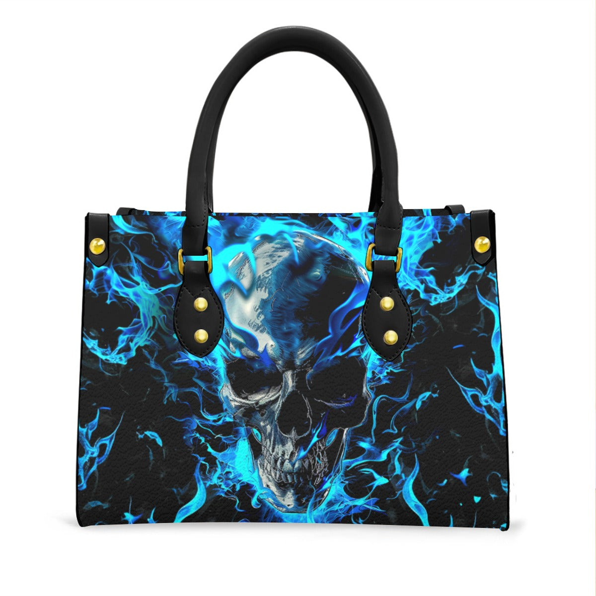 Wonder Skull structured tote bag solves the "I can't find anything in my bag" problem. The roomy interior fits your tablet, phone, wallet, water bottle, umbrella, and cosmetics — without the overstuffed look. Multiple interior pockets keep everything organized, so you're never digging around at checkout. Reinforced rivet corners and quality metal hardware ensure the bag holds up to daily use. Whether you're heading to work, running errands, or catching a flight, this tote keeps you looking put-together.