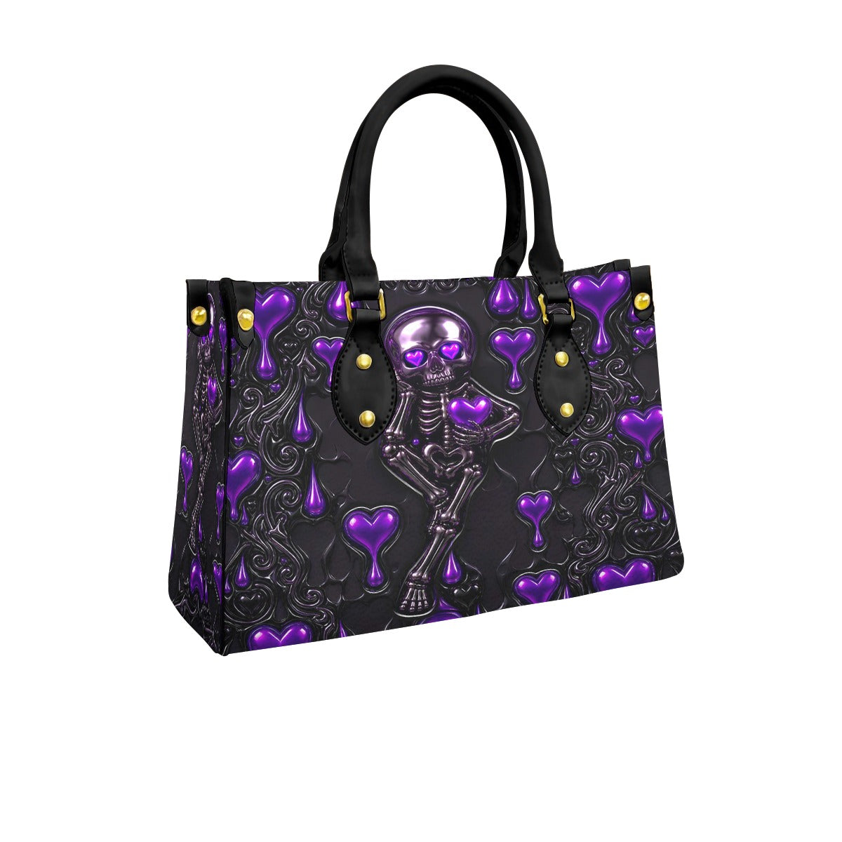 Wonder Skull structured tote bag solves the "I can't find anything in my bag" problem. The roomy interior fits your tablet, phone, wallet, water bottle, umbrella, and cosmetics — without the overstuffed look. Multiple interior pockets keep everything organized, so you're never digging around at checkout. Reinforced rivet corners and quality metal hardware ensure the bag holds up to daily use. Whether you're heading to work, running errands, or catching a flight, this tote keeps you looking put-together.