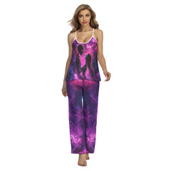 Purple Couple Art Pajamas Sets For Women Sleepwears Combo