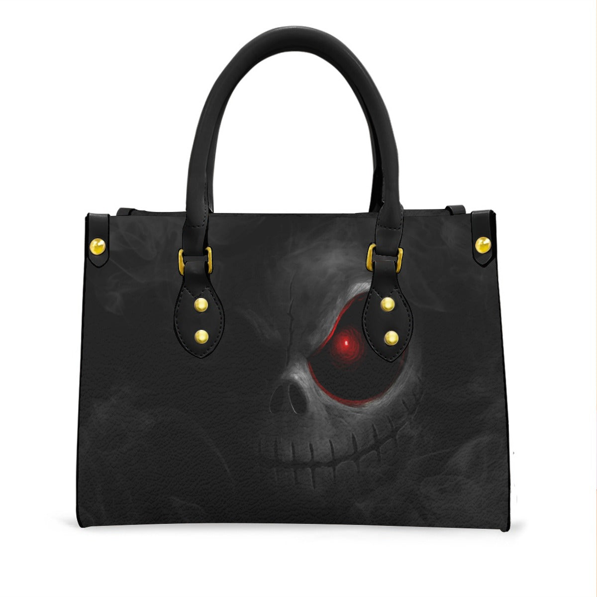 Wonder Skull structured tote bag solves the "I can't find anything in my bag" problem. The roomy interior fits your tablet, phone, wallet, water bottle, umbrella, and cosmetics — without the overstuffed look. Multiple interior pockets keep everything organized, so you're never digging around at checkout. Reinforced rivet corners and quality metal hardware ensure the bag holds up to daily use. Whether you're heading to work, running errands, or catching a flight, this tote keeps you looking put-together.
