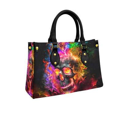 Wonder Skull structured tote bag solves the "I can't find anything in my bag" problem. The roomy interior fits your tablet, phone, wallet, water bottle, umbrella, and cosmetics — without the overstuffed look. Multiple interior pockets keep everything organized, so you're never digging around at checkout. Reinforced rivet corners and quality metal hardware ensure the bag holds up to daily use. Whether you're heading to work, running errands, or catching a flight, this tote keeps you looking put-together.