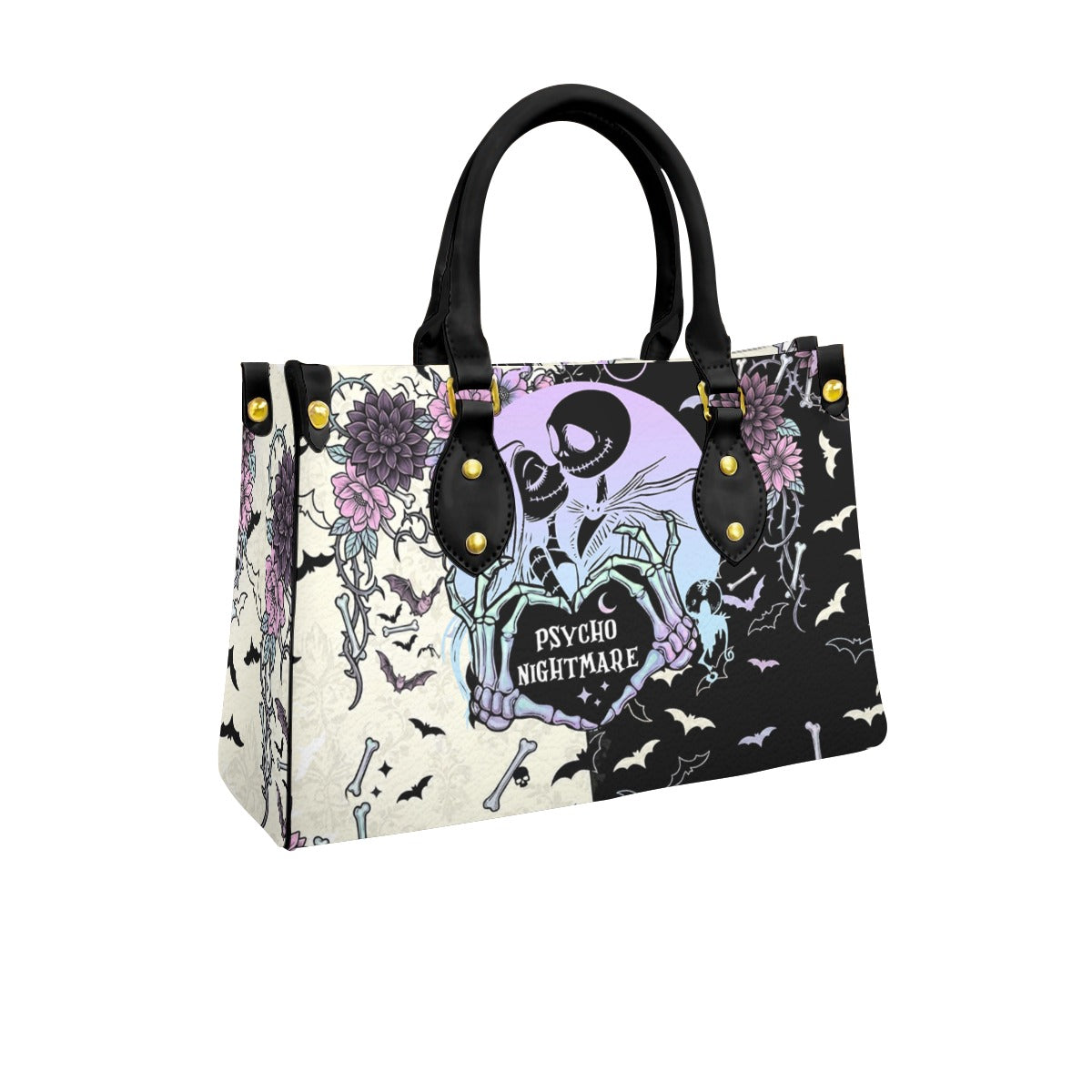 Wonder Skull structured tote bag solves the "I can't find anything in my bag" problem. The roomy interior fits your tablet, phone, wallet, water bottle, umbrella, and cosmetics — without the overstuffed look. Multiple interior pockets keep everything organized, so you're never digging around at checkout. Reinforced rivet corners and quality metal hardware ensure the bag holds up to daily use. Whether you're heading to work, running errands, or catching a flight, this tote keeps you looking put-together.