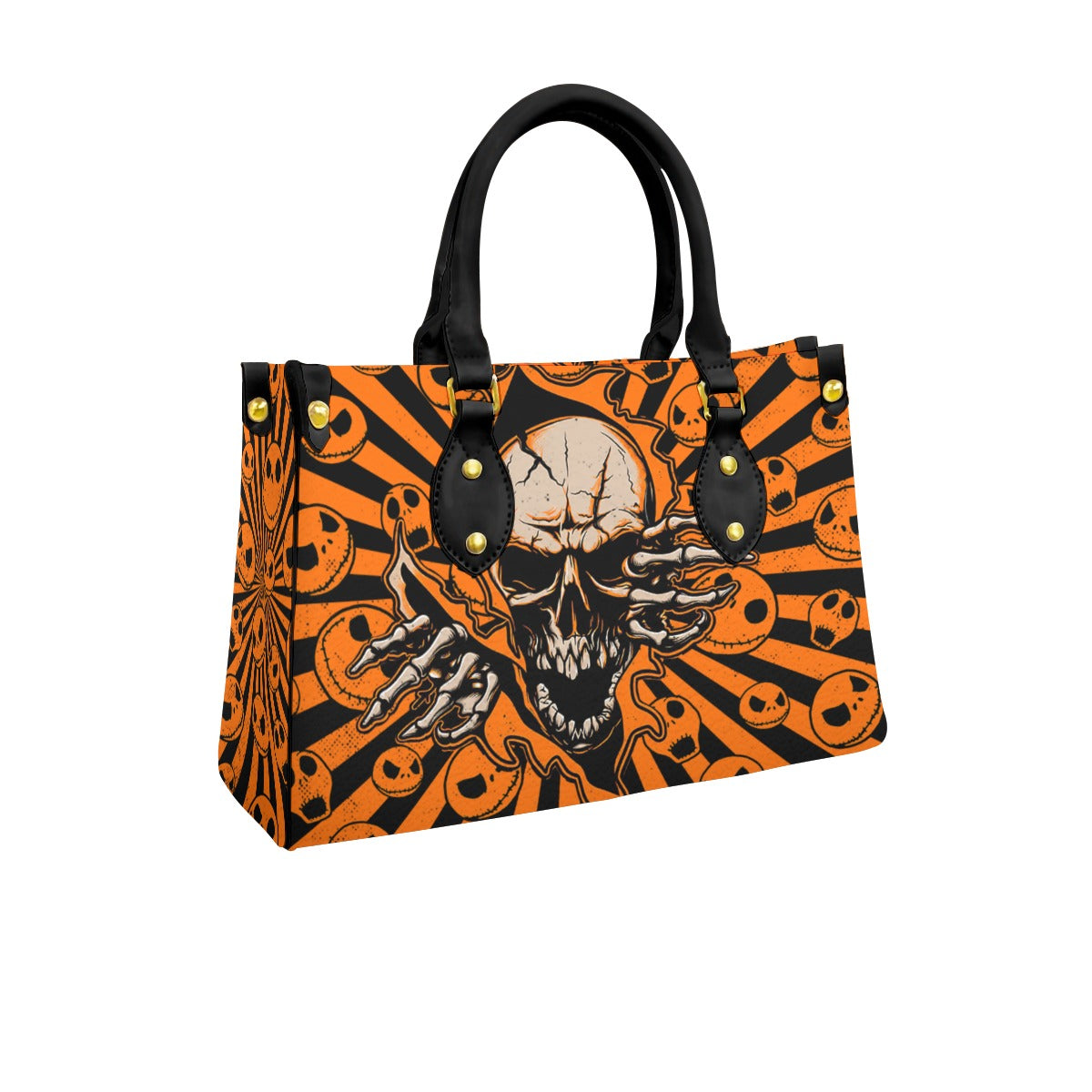 Wonder Skull structured tote bag solves the "I can't find anything in my bag" problem. The roomy interior fits your tablet, phone, wallet, water bottle, umbrella, and cosmetics — without the overstuffed look. Multiple interior pockets keep everything organized, so you're never digging around at checkout. Reinforced rivet corners and quality metal hardware ensure the bag holds up to daily use. Whether you're heading to work, running errands, or catching a flight, this tote keeps you looking put-together.